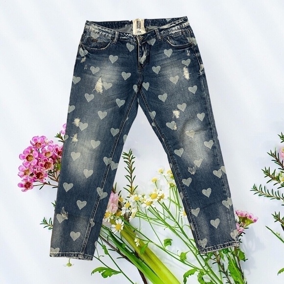 Wiyu  denim heart jeans - Picture 1 of 7